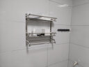 正山（Zhengshan） 浴室置物架免打孔304不锈钢毛巾架卫生间置物架厨卫五金挂件 50cm双层带杆 实拍图