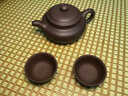 宜興正宗手工紫砂壺原礦老紫泥仿古壺中式家用茶具功夫茶泡茶壺 紫泥仿古[一壺+兩杯】 350ml 曬單實拍圖