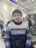 多妙屋男童毛衣兒童針織衫春秋新款加絨毛線衣外套大童男孩加厚童裝 【雙層提花】藏藍(lán)81662 160CM 曬單實(shí)拍圖