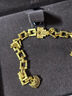 HONEYGOLD 蜜金珠寶黃金手鏈足金古法手工金方界顯大手飾HGA1513工費(fèi)675元/件 21.16g 19cm 曬單實(shí)拍圖