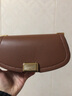 CHARLES&KEITH拼色鏈條單肩法棍包腋下包包女包女士生日禮物CK2-20270892 Chocolate巧克力色 S 曬單實(shí)拍圖
