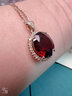 麟凰物（rarebeauty）18K金項鏈女玫瑰金鉆石榴石寶石吊墜生日紀念禮物送女友老婆 18K金吊墜+18K金鏈+禮盒 順豐 9克拉 至10克拉 曬單實(shí)拍圖