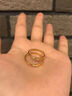 中國黃金（CHINA GOLD）黃金戒指足金莫比烏斯環(huán)情侶對戒結(jié)婚三金時(shí)尚首飾結(jié)婚送女友禮物 莫比烏斯環(huán)戒指【女戒】 約1.9g 曬單實(shí)拍圖