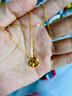 中國黃金（CHINA GOLD）黃金項鏈女士足金木馬吊墜新款生日禮物送女友老婆 足金吊墜金重約0.5g*配銀鏈【甄選禮盒】 曬單實拍圖