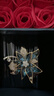 Qlady藍木槿水晶胸花胸針高檔女輕奢大氣時(shí)尚防走光別針絲巾扣生日禮物 曬單實(shí)拍圖