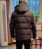 雪中飛羽絨服男士鴨絨冬季可拆卸帽溫暖加厚短款時尚商務(wù)休閑百搭外套男 霧藍色 3XL (190) 曬單實拍圖