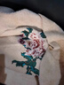 北極絨（Bejirog）送媽媽旗袍披肩女外穿秋冬新款毛呢開(kāi)衫女刺繡加厚斗篷披風(fēng)外套 卡其色 M 建議90-105斤 曬單實(shí)拍圖