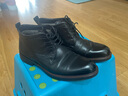 金利來(lái)（Goldlion）男鞋男靴時(shí)尚皮鞋加絨保暖舒適耐磨棉靴G520240009AAR-黑色-41碼 曬單實(shí)拍圖