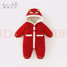 戴維貝拉新生兒夾棉拜年服2024冬裝男寶寶嬰兒衣服新年連體衣 曬單實(shí)拍圖