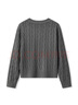森馬（Semir）森柔毛衫|毛衣女刺繡V領(lǐng)顯瘦寬松2024絞花上衣復(fù)古風(fēng)109724107014 曬單實(shí)拍圖
