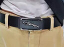 里斯蘭輕奢品牌皮帶男內穿無(wú)牙自動(dòng)扣商務(wù)休閑頭層牛皮腰帶正裝真皮褲帶 黑色金扣 120cm 曬單實(shí)拍圖
