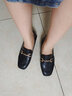 大東女士2026軟皮樂(lè )福鞋女高跟粗跟搭扣小皮鞋中跟時(shí)尚百搭單鞋女 黑色 36 曬單實(shí)拍圖