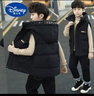 迪士尼（Disney）男童馬甲羽絨棉外穿秋冬2025兒童馬夾新款冬裝加棉外套中大童坎肩 黑色 150 曬單實(shí)拍圖