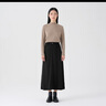 無(wú)印良品（MUJI）女式 木棉混 燈芯絨 背帶裙寬松直筒中長(cháng)款連衣裙 美拉德BE12CC3A 黑色 M 曬單實(shí)拍圖