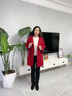 皮爾卡丹媽媽裝外套春秋時(shí)尚秋季衣服2025新款中老年女裝秋裝高貴毛呢大衣 紅色（上衣） L （推薦115斤以下） 曬單實(shí)拍圖