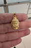 菜百首飾黃金吊墜 足金佛頭百搭掛墜吊墜 計價(jià) HJ 黃金吊墜/項墜（不含鏈） 約12.14g 曬單實(shí)拍圖