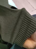杉杉（FIRS）厚款純羊毛圓領(lǐng)毛衣男秋季新款商務(wù)純色休閑針織保暖毛衫692 橄欖綠 L (175) 曬單實(shí)拍圖