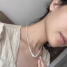 GIOIO巨好看施家baby珍珠項鏈女漸變鎖骨鏈碎銀子項鏈女小眾輕奢高級感 施家珍珠無吊墜38+5cm 曬單實拍圖