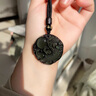 浪漫年華正品黑曜石貔貅吊墜項(xiàng)鏈彩虹眼男女同款黑水晶國(guó)潮毛衣鏈掛件禮物 黑曜石純黑貔貅/掛繩款--附證書(shū) 曬單實(shí)拍圖