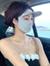 獵瑞冰絲防曬面罩女全臉透氣開車騎行掛耳薄款遮陽護眼角口罩面罩一體 灰色面罩 曬單實拍圖