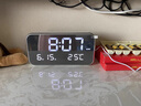 漢時(shí)（Hense）LED大屏電子數字時(shí)鐘夜光鬧鐘臥室多功能學(xué)生專(zhuān)用起床神器HA801 白色白燈標準版（插電常亮） 曬單實(shí)拍圖