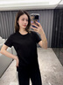幻沐短袖女新款2025年新款雙面絲光棉夏季圓領(lǐng)百搭純色純棉短袖t恤女 黑色圓領(lǐng) XL 【建議110-120】 曬單實(shí)拍圖