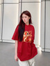 一寸相思紅色國風(fēng)T恤女純棉2025蛇年本命年衣服新年爆款半袖時(shí)尚女裝上衣 紅色-中國祥蛇 S(75-85斤) 曬單實(shí)拍圖