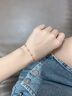 法蔻（farcoko）輕奢玫瑰金手鏈女雙層新款扭花彩金首飾七夕情人節(jié)生日禮物送女友 玫瑰金花朵間片手鏈【現(xiàn)貨】 曬單實(shí)拍圖