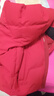 鴨鴨王一博同款1號系列羽絨服男女短款2025冬季最新款防寒保暖厚外套Y 中國紅色 M /170(推薦110-125斤) 曬單實(shí)拍圖
