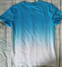 墨立方漸變短袖薄冰感男子潮流修身運動(dòng)休閑男士休閑健身速干T恤 藍白 170/92A/M 曬單實(shí)拍圖