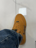 Lee男鞋春季新款休閑鞋厚底高幫鞋潮牌運動(dòng)板鞋懶人免系帶套腳鞋子男 土黃色 42 【偏大/請拍小一碼】 曬單實(shí)拍圖