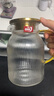 青蘋(píng)果 冷水壺玻璃水壺家用茶壺耐熱大容量涼白開(kāi)水杯套裝涼水壺 豎紋直筒壺1.2升【金色蓋】 曬單實(shí)拍圖