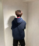 ICH MODE美式慵懶chic外套女款2025年春季新款百搭連帽開(kāi)衫衛衣男 藏青色 M 曬單實(shí)拍圖