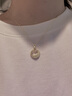 中國(guó)黃金（CHINA GOLD）莫比烏斯環(huán)黃金項(xiàng)鏈女足金吊墜七夕情人節(jié)禮物送女友老婆生日實(shí)用 [京快達(dá)]足金鉆石莫比烏斯項(xiàng)鏈 曬單實(shí)拍圖