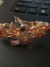 薇施妮（WEISHINI）韓版蝴蝶結(jié)發(fā)夾水晶彈簧夾鑲鉆優(yōu)雅頂夾子一字夾氣質(zhì)成人發(fā)飾 A1949-2輕絲纏-粉色A23-102 曬單實拍圖
