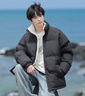 NASADKGM秋冬季外套男棉服潮流棉襖冬裝加絨羽面包服冬季衣服外套棉衣男 黑色 XL (建議體重140-160斤) 曬單實(shí)拍圖