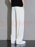 頭號青年休閑褲男款夏季寬松高級垂感束腳褲加大碼闊腿西裝褲子 白 2XL 曬單實(shí)拍圖