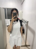 YONEX新款YONEX尤尼克斯yy羽毛球短裙220059女款速干折裙yy短裙褲比賽 YOBC4087CR  白色 L 曬單實(shí)拍圖