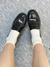萊爾斯丹[博主推薦]2025春夏新款英倫復(fù)古樂福鞋女中粗跟學(xué)院小皮鞋41901 黑色 BKB 36 曬單實(shí)拍圖