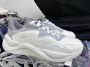 361°皮面男鞋運動(dòng)鞋男士跑步鞋2025秋季新款防潑水休閑鞋旅游鞋子男 羽毛白/煙灰 42 曬單實(shí)拍圖