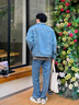 Levi's李維斯25年秋冬新款男士寬松休閑厚外套仿羊羔絨牛仔夾克 淺藍色 L 曬單實(shí)拍圖