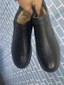 老人頭 秋冬男士商務(wù)休閑馬丁皮靴軟皮軟底透氣加絨保暖棉鞋一腳蹬鞋子 黑色【加絨款】 41 (255mm) 曬單實(shí)拍圖