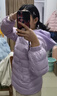 鴨鴨2023年冬裝新款輕暖感羽絨服女真兩件時(shí)尚中長(cháng)款毛呢時(shí)尚潮流外套 紫色 M 曬單實(shí)拍圖