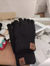 卡汐沐 手套男秋冬騎行電動(dòng)車(chē)保暖防風(fēng)防寒2025款加絨加厚針織毛線(xiàn)手套 雪花黑色【可觸屏】雙層加絨加厚 曬單實(shí)拍圖