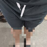 短袖T恤套裝男華夫格短袖短褲男女情侶套裝青少年運動(dòng)服男士套裝夏季休閑帥氣薄款夏天男生學(xué)生版一套衣服 TZ9051灰色套裝 37 2XL 140斤-155斤 曬單實(shí)拍圖