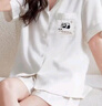 歐迪芬女士睡衣女夏季緞面涼感冰絲輕薄透氣可外穿家居服套裝熊貓L 曬單實(shí)拍圖