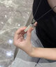 中國黃金（CHINA GOLD）和田玉吊墜男女款竹節項鏈玉石掛墜情人節實(shí)用生日禮物送女友媽媽 今/次日達*和田玉竹節項鏈【玉珠+黑繩】 曬單實(shí)拍圖