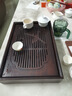 祥福竹制方形家用儲水功夫茶具家用小型簡易干泡盤瀝水茶托盤茶盤 燕喜大380*255*65 曬單實拍圖