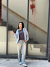 波司登（BOSIDENG）【反季】谷愛凌同款輕薄鵝絨羽絨服女連帽修身連帽便捷收納短外套 晴山藍5702 S 160/84A 曬單實拍圖