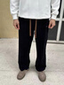 啄木鳥(niǎo)直筒衛褲男春秋季新款寬松運動(dòng)休閑長(cháng)褲男生雪尼爾冬裝修身褲子 170深灰加絨 XL /120-150斤 曬單實(shí)拍圖